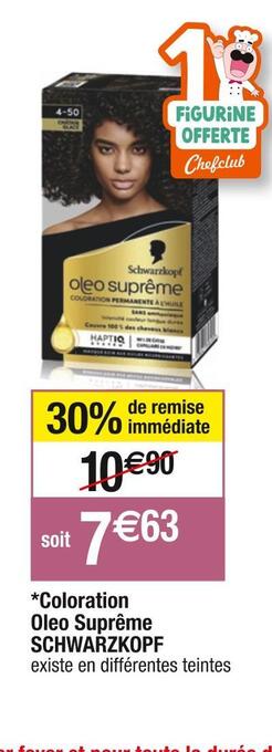 Cora x Carrefour Schwarzkopf *coloration oleo suprême offre