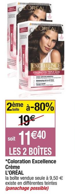 Cora x Carrefour L’oréal *coloration excellence crème offre