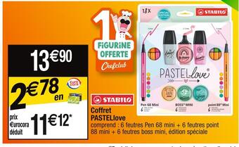 Cora x Carrefour Stabilo coffret pastellove offre