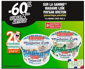 Cora x Carrefour Paysan breton -60% sur le 2ème article sur la gamme madame loïk paysan breton offre