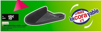 Cora x Carrefour Isotoner mule ergonomique suédine recyclée offre