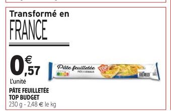 Intermarché Top budget pâte feuilletée offre