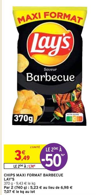 Intermarché Lay's chips maxi format barbecue offre