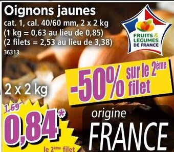 Norma Oignons Jaunes offre