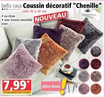 Norma Coussin Décoratif Chenille offre