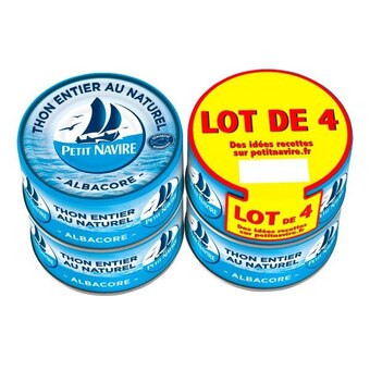 Petit navire thon entier au naturel albacore