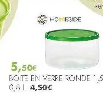 E.Leclerc Boite En Verre Ronde Homeside offre