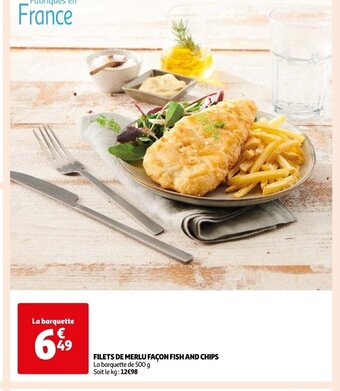 Auchan FILETS DE MERLU FAÇON FISH AND CHIPS offre