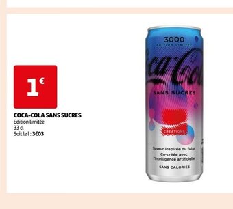 Auchan COCA-COLA SANS SUCRES offre