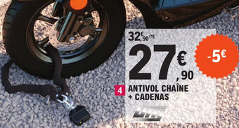 E.Leclerc L'Auto 4 ANTIVOL CHAÎNE + CADENAS offre