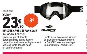 MASQUE CROSS ÉCRAN CLAIR