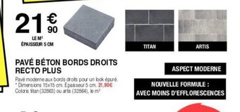 Chretien Matériaux PAVÉ BÉTON BORDS DROITS RECTO PLUS offre