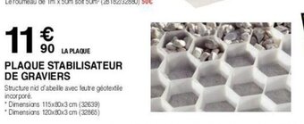 PLAQUE STABILISATEUR DE GRAVIERS