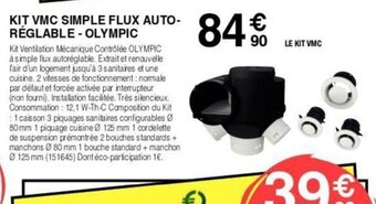 KIT VMC SIMPLE FLUX AUTO-RÉGLABLE-OLYMPIC