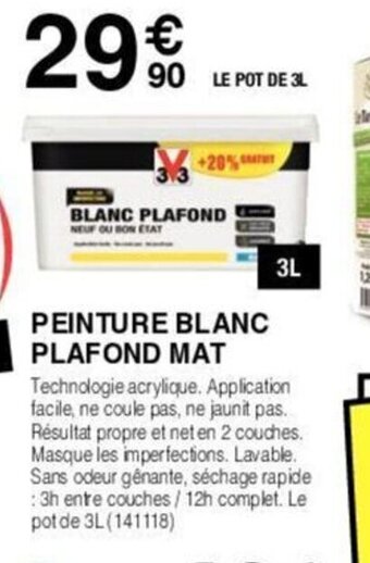 Chretien Matériaux PEINTURE BLANC offre