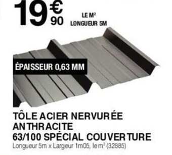 Chretien Matériaux TÔLE ACIER NERVURÉE ANTHRACITE offre