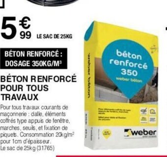 Chretien Matériaux BÉTON RENFORCÉ POUR TOUS TRAVAUX offre