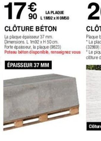 CLÔTURE BÉTON