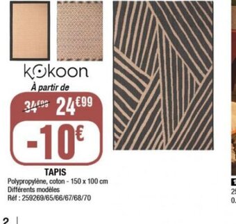 La Foir'Fouille TAPIS offre