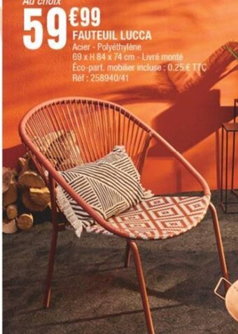 La Foir'Fouille FAUTEUIL LUCCA offre