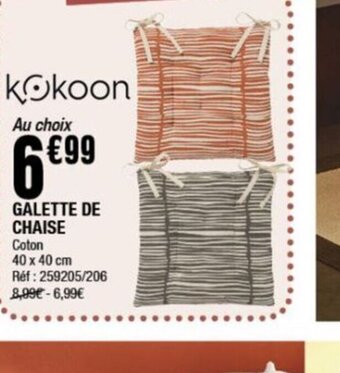 La Foir'Fouille GALETTE DE CHAISE Coton offre