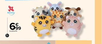 Carrefour Peluches nicotoy soft animals offre