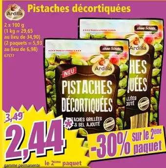 Norma Pistaches Décortiquées offre