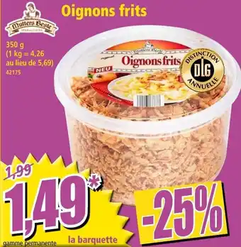 Norma Oignons Frits offre