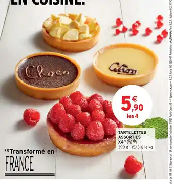 Intermarché Tartelettes Assorties X4 offre