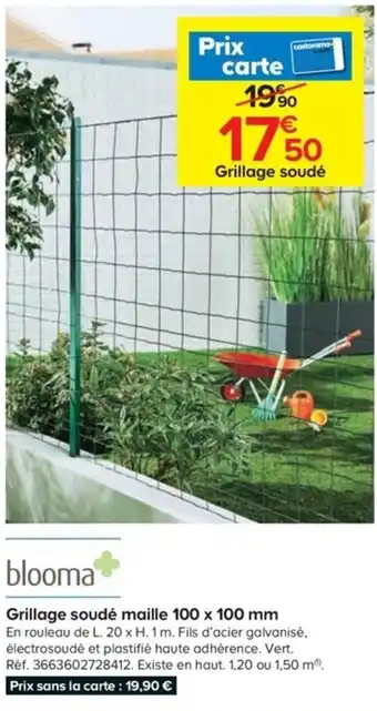 Castorama Grillage soudé maille 100 x 100 mm offre