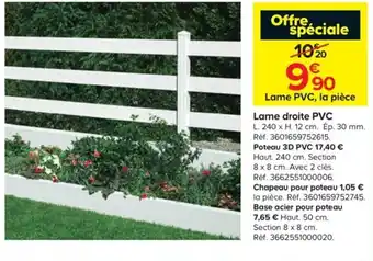 Castorama Lame droite PVC offre