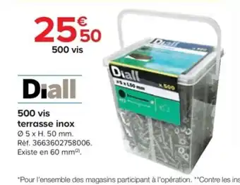 500 vis terrasse inox