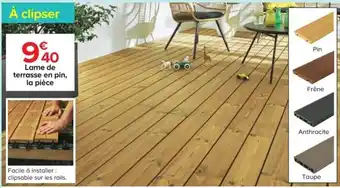 Castorama Lame de terrasse en pin la pièce offre