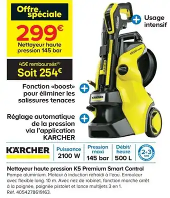 Castorama Nettoyeur haute pression K5 Premium Smart Control offre