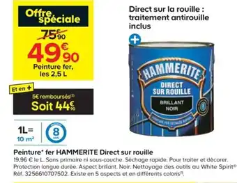 Peinture fer Hammerite Direct sur rouille