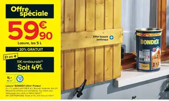 Castorama Lasure Bondex Ultim Protect offre