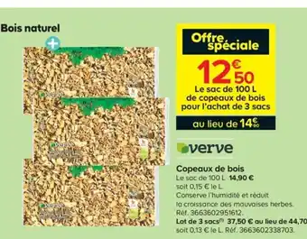 Castorama Copeaux de bois offre