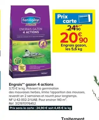 Castorama Engrais gazon 4 actions offre
