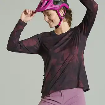 Decathlon Maillot manches longues velo vtt expl 500 femme noir vert offre