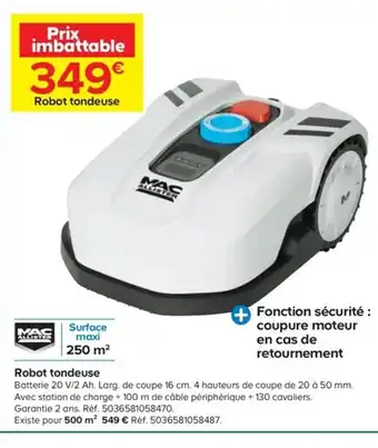 Castorama Robot tondeuse offre