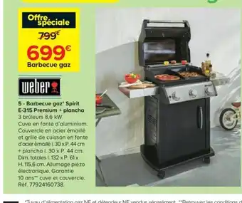 Castorama Barbecue gaz Spirit E-315 Premium offre