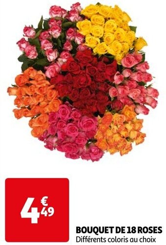 Auchan BOUQUET DE 18 ROSES offre