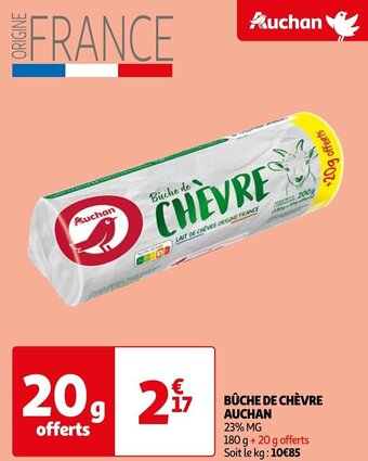 Auchan BÛCHE DE CHÈVRE AUCHAN offre