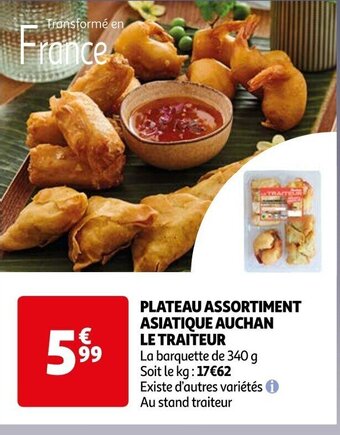 Auchan PLATEAU ASSORTIMENT ASIATIQUE AUCHAN LE TRAITEUR offre