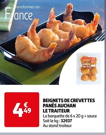 Auchan BEIGNETS DE CREVETTES PANÉS AUCHAN LE TRAITEUR offre