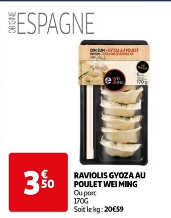 RAVIOLIS GYOZA AU POULET WEI MING