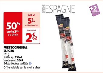 Auchan FUETEC ORIGINAL ELPOZO offre