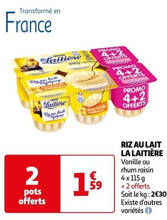 Auchan RIZ AU LAIT LA LAITIÈRE offre