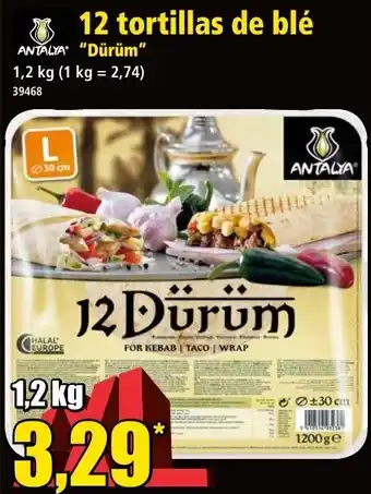 Norma 12 Tortillas De Blé offre