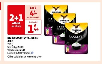 Auchan RIZ BASMATI 2' TAUREAU offre